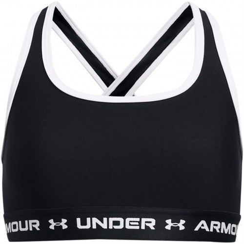 Front - Under Armour Girls Cross Back Sports Bra