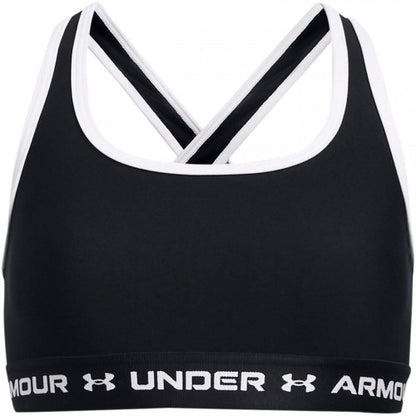 Front - Under Armour Girls Cross Back Sports Bra