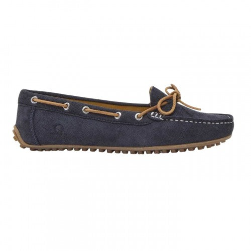 Front - Chatham Womens/Ladies Suede Flat Boat Shoes