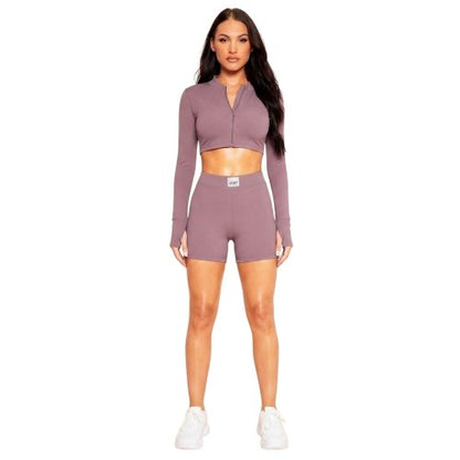 Front - Missy Empire Womens/Ladies Logo Fitted Shorts