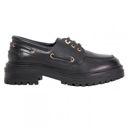 Front - Dune London Womens/Ladies Venetian Leather Lace Up Boat Shoes