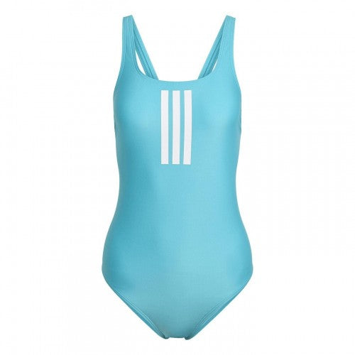 Front - Adidas Womens/Ladies Triple Stripe One Piece Swimsuit