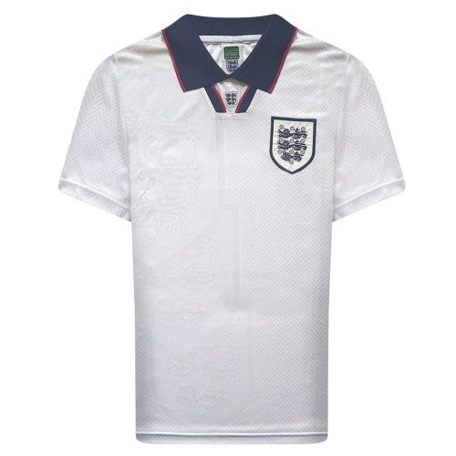 Front - Score Draw Mens England FA Ribbed Collar Home Jersey