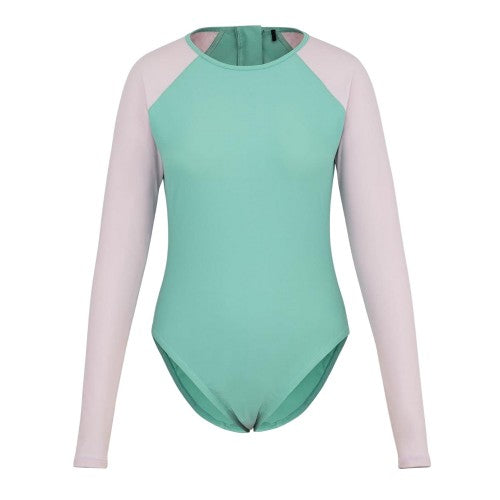 Front - SoulCal Womens/Ladies Long-Sleeved One Piece Swimsuit