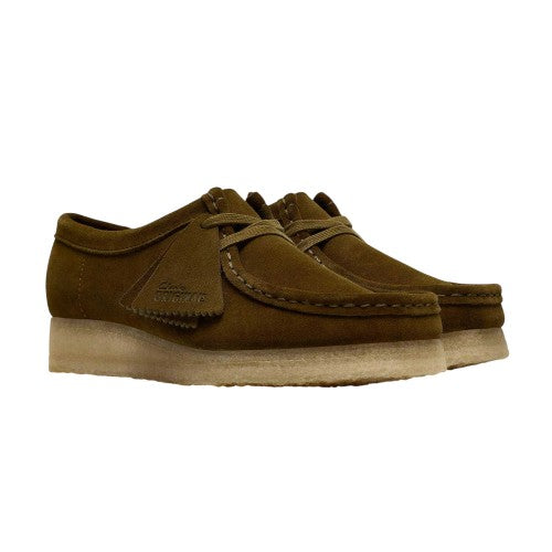 Front - Clarks Originals Womens/Ladies Wallabee Suede Moc Toe Formal Shoes