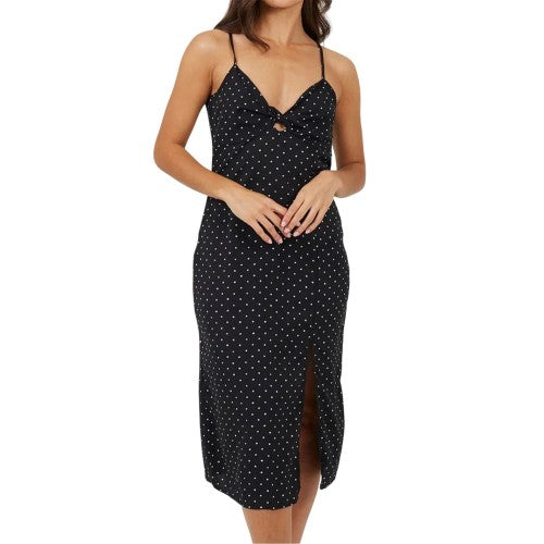 Front - Brave Soul Womens/Ladies Polka Dot Midi Dress