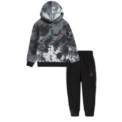 Front - Nike Baby Air Jordan Tie Dye Hoodie And Joggers Set