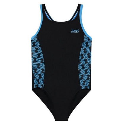 Front - Zoggs Girls Splashback One Piece Swimsuit