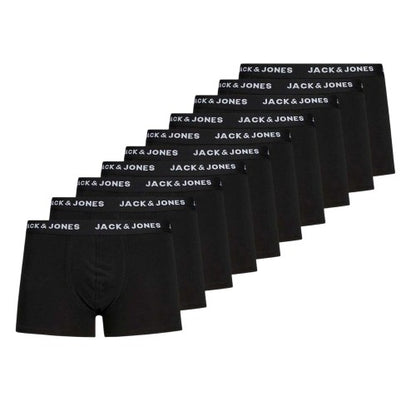Front - Jack And Jones Mens Cotton Blend Boxer Shorts (Pack of 10)