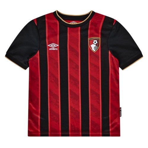 Front - Umbro Childrens/Kids AFC Bournemouth Ribbed Collar Football Jersey