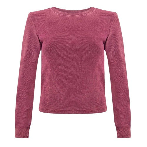 Front - I Saw It First Womens/Ladies Ribbed Long-Sleeved Top