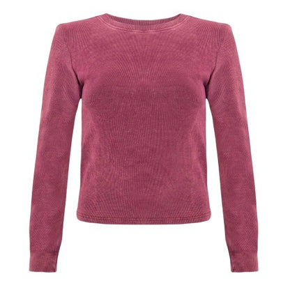 Front - I Saw It First Womens/Ladies Ribbed Long-Sleeved Top