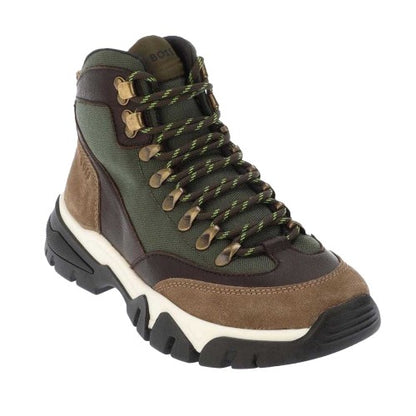 Front - Boss Mens Panelled Material Mix Ankle Boots