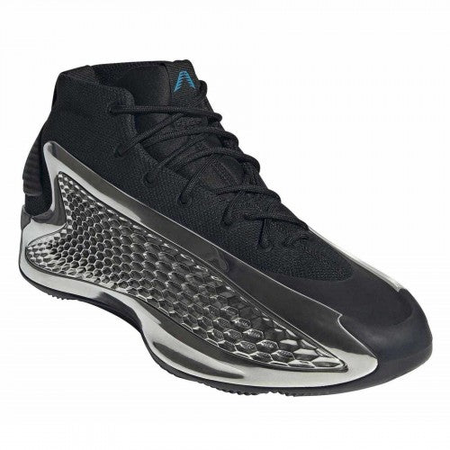 Front - Adidas Mens Anthony Edwards Metallic Accents Lace Up Basketball Shoes