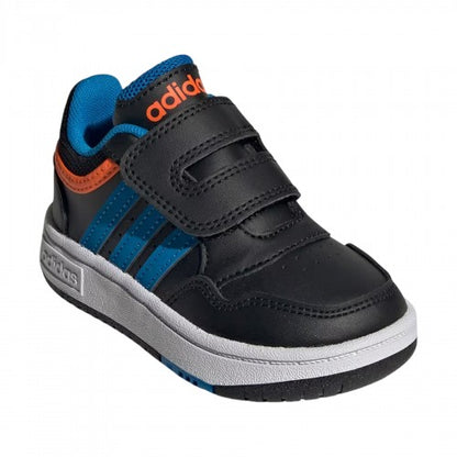 Front - Adidas Childrens/Kids Hoops 3.0 3 Stripes Trainers