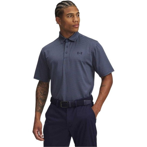 Front - Under Armour Mens Playoff 3.0 Stripe Polo Shirt