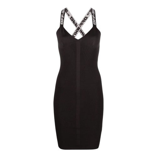 Front - Off-White Womens/Ladies Spaghetti Strap Midi Dress