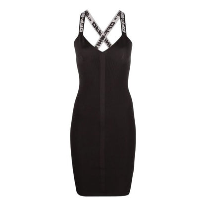 Front - Off-White Womens/Ladies Spaghetti Strap Midi Dress