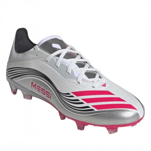 Front - Adidas Unisex Adult F50 Messi Elite 3 Stripes Football Boots