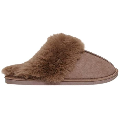 Front - Threadbare Womens/Ladies Solace Suede Mule Slippers