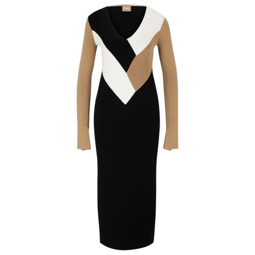 Front - Boss Womens/Ladies Florency Viscose Slim Midi Dress