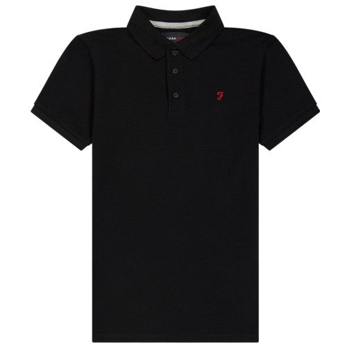 Front - Farah Boys Bugsworth Embroidered Short-Sleeved Polo Shirt