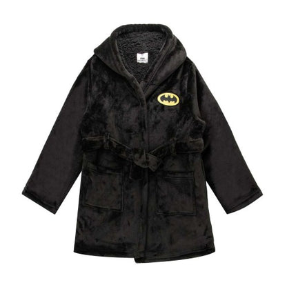Front - Batman Childrens/Kids Logo Sherpa Fleece Dressing Gown