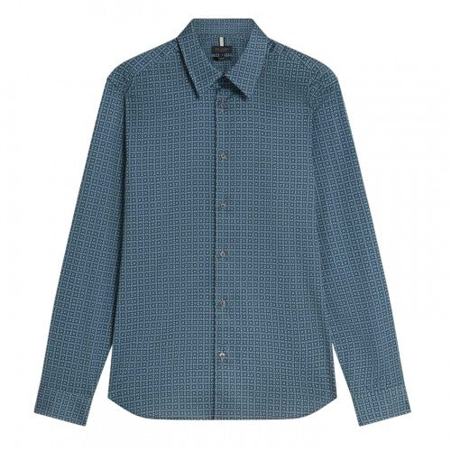 Front - Ted Baker Mens Geometric Long-Sleeved Shirt