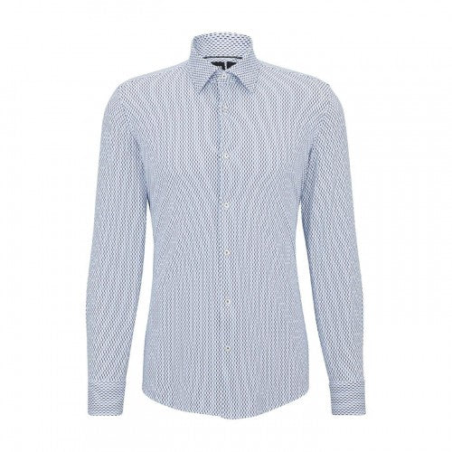 Front - Boss Mens Geometric Pattern Long-Sleeved Shirt