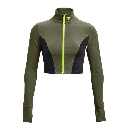 Front - Under Armour Womens/Ladies Project Rock Cropped Gym Jacket