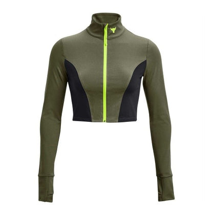Front - Under Armour Womens/Ladies Project Rock Cropped Gym Jacket