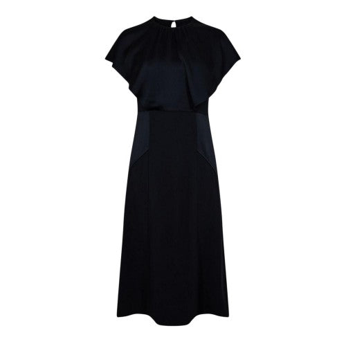 Front - Boss Womens/Ladies Satin High Collar Midi Dress