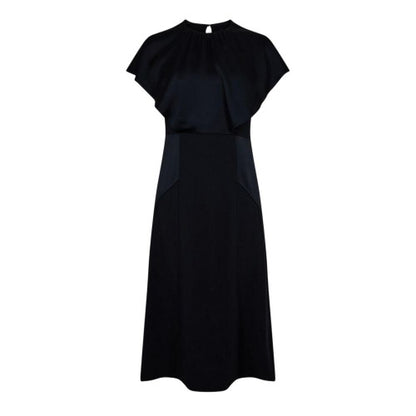 Front - Boss Womens/Ladies Satin High Collar Midi Dress