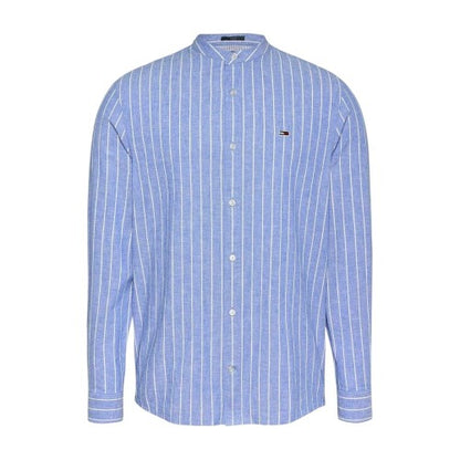 Front - Tommy Jeans Mens Linen Long-Sleeved Shirt