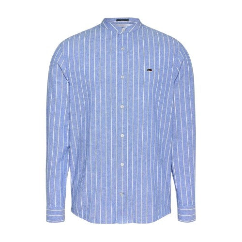Front - Tommy Jeans Mens Linen Long-Sleeved Shirt