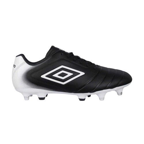 Front - Umbro Unisex Adult Calcio Black and White Soft Ground Football Boots
