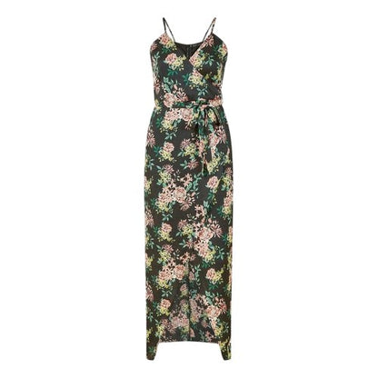 Front - Mela London Womens/Ladies Floral Spaghetti Strap Wrap Dress
