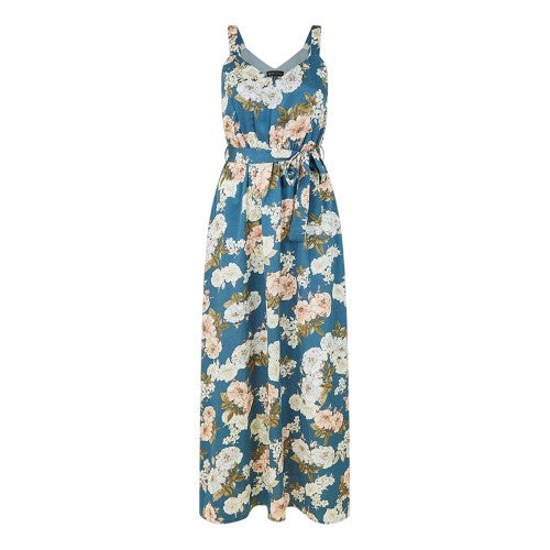 Front - Mela London Womens/Ladies Satin A-line Maxi Dress