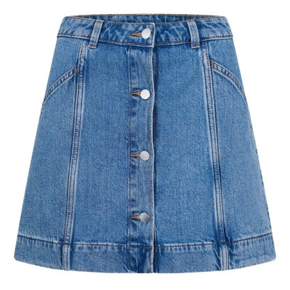 Front - Timberland Womens/Ladies Refibra Minimalist Denim Mini Skirt