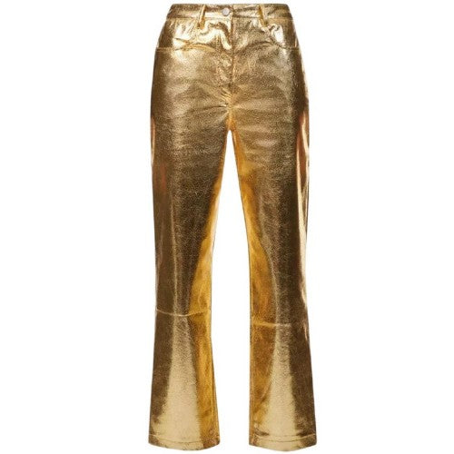Front - AmyLynn Womens/Ladies Lupe Metallic Straight Trousers