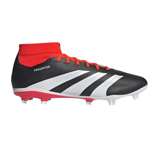 Front - Adidas Mens Predator 24 League Leather Firm Ground Football Boots