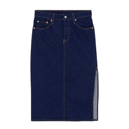 Front - Levis Womens/Ladies Side Slit Midi Skirt