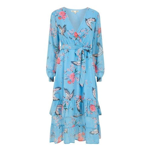 Front - Yumi Womens/Ladies Floral Wrap Dress