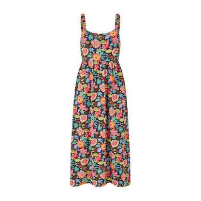 Front - Yumi Womens/Ladies Floral Pattern A-line Midi Dress