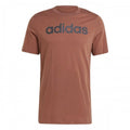 Front - Adidas Mens Essentials Linear Embroidered Logo T-Shirt