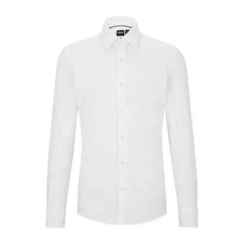 Front - Boss Mens Point Collar Long-Sleeved Shirt