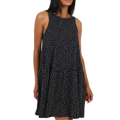 Front - Brave Soul Womens/Ladies Tiered V Neck Sleeveless Mini Dress