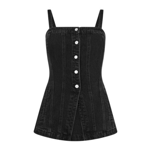 Front - Levis Womens/Ladies Denim Corset Top