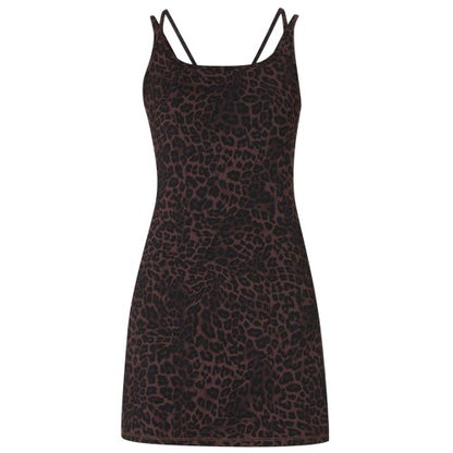 Front - Sweaty Betty Womens/Ladies Ultimate Studio Leopard Print Yoga Mini Dress