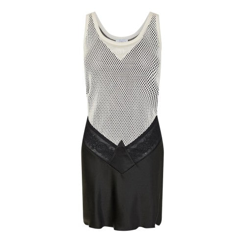Front - Off White Womens/Ladies Scoop Neck Slip Dress